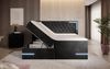 Boxspringbett Carlotta mit LED, Stauraum und USB (Samt) 180x200 Schwarz H3 (70-100kg) Bild 4