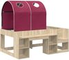 vidaXL Bett mit Tunnel 3 Stk. Sonoma Eiche und Rot Holzwerkstoff 3423507 Bild 3