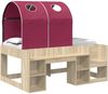 vidaXL Bett mit Tunnel 3 Stk. Sonoma Eiche und Rot Holzwerkstoff 3423507 Bild 2