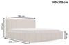GrainGold Polsterbett mit Bettkästen SMILE, Modern Bett mit Kopfteil - 160x200 cm, Beige (1x Bett) Bild 4