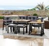 Merax Gartenlounge-Set Gartenmöbelset 6 Personen, Balkonmöbel mit Servierwagen, Terassenmöbelset mit Kissen, Gartensofa Gartentisch, Grauschwarz Bild 3