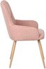 HOMAVO 6er Set 'YZ3' Esszimmerstuhl mit Armlehnen, Kunstleder pink, 57 x 62 x 87 cm Bild 5
