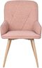 HOMAVO 6er Set 'YZ3' Esszimmerstuhl mit Armlehnen, Kunstleder pink, 57 x 62 x 87 cm Bild 3