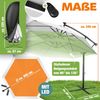 KESSER® Alu Ampelschirm LED Solar + Abdeckung mit Kurbelvorrichtung UV-Schutz Aluminium mit An-/Ausschalter Wasserabweisend - Sonnenschirm Schirm Gartenschirm 350cm, Weiß Bild 2