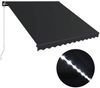 Markise Manuell Einziehbar, Sonnenmarkise mit LED 350x250 cm Anthrazit Bild 2