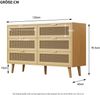 Merax Kommode mit 6 Schubladen, Sideboard Schubladenschrank aus Holz, Schubladenkommode mit Metallgriffe, B120/H76.5/T40 cm, Holz Bild 4