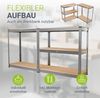 Juskys Lagerregal Basic 2er Set 180x90x40 cm – 2 Schwerlastregale mit 10 Böden – max. 1750 kg - Metall verzinkt - Regale Kellerregal Metallregal Bild 5