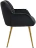 Vente-unique - PEGA Stuhl Samt Schwarz - B 62 cm x H 78 cm x L 58,5 cm Bild 5