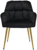 Vente-unique - PEGA Stuhl Samt Schwarz - B 62 cm x H 78 cm x L 58,5 cm Bild 3
