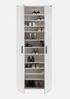 Schuhschrank LINCOLN Garderobenschrank Flurschrank Dielenschrank weiß glanz 80 cm Bild 2