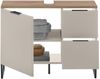 Waschbeckenunterschrank Djerba / Denver, Holzwerkstoff, Beige, Holzfarben, 80 x 60 x 35 cm Bild 3