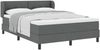 vidaXL Boxspringbett mit Kopfteil Dunkelgrau 160 x 200 cm Stoff 3340032 Bild 2