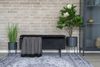 Truhenbank >Watford< in Schwarz, Stoff - 95x46x36,5cm (BxHxT) Bild 2
