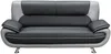 Vente-unique - NIGEL Sofa Kunstleder Grau - B 89 cm x H 91 cm x L 209 cm Bild 2