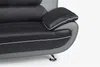 Vente-unique - NIGEL Sofa Kunstleder Grau - B 89 cm x H 91 cm x L 209 cm Bild 5