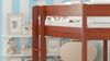 WNM Group Hochbett HUBI - Kinderbett mit Rausfallschutz und Lattenrost - Jugendbett aus Massivholz & Holz-Platte - 140x70x160 - Palisander Bild 5