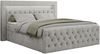 Boxspringbett, Stauraumbett mit Bettkasten, LED - GOLD-9 - 120x200cm - Hellgrau Stoff - H3 Bild 3