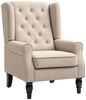 HOMCOM Sessel (Loungesessel, 1-St, Gepolstert Relaxsessel), für Wohnzimmer, Schlafzimmer, Beige Bild 2
