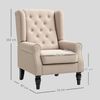 HOMCOM Sessel (Loungesessel, 1-St, Gepolstert Relaxsessel), für Wohnzimmer, Schlafzimmer, Beige Bild 3