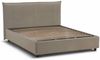 Dmora Geras Doppelbett, Bettkasten mit Stoffbezug, 100 % Made in Italy, Öffnung vorne, inklusive Matratze 160 x 200 cm, Taupe Bild 5