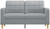 vidaXL 2-Sitzer-Sofa Hellgrau 140 cm Stoff 359091 Bild 3