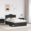 vidaXL Bettrahmen mit Schubladen Schwarz 120 x 190 cm Ingenieurs Holz 3413437 Bild 3