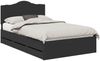 vidaXL Bettrahmen mit Schubladen Schwarz 120 x 190 cm Ingenieurs Holz 3413437 Bild 2