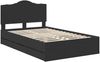 vidaXL Bettrahmen mit Schubladen Schwarz 120 x 190 cm Ingenieurs Holz 3413437 Bild 4