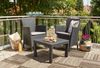 Dmora Loungeset für draußen Brooks, Outdoor-Lounge mit Couchtisch, Terrassenset mit Kissen, 62x60 h89 cm, Anthrazit Bild 2