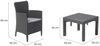 Dmora Loungeset für draußen Brooks, Outdoor-Lounge mit Couchtisch, Terrassenset mit Kissen, 62x60 h89 cm, Anthrazit Bild 3