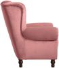 Ohrenbackensessel Katreen Bezug Samtvelours Buche nussbaum dunkel / rosé 22813 Bild 3