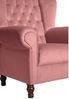Ohrenbackensessel Katreen Bezug Samtvelours Buche nussbaum dunkel / rosé 22813 Bild 5