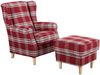 Hocker Karlen Bezug Flachgewebe Buche natur / rot 22079 Bild 3