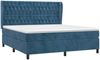 vidaXL Boxspringbett mit Matratze Dunkelblau 160x200 cm Samt 3129403 Bild 3