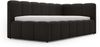 GRAINGOLD Cloud One Jugendbett 90x200, Einzelbett mit Bettkasten, mit Lattenrost, Bouclé-Stoff, Rechts, Schwarz Bild 2