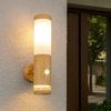 RGB LED Wandleuchte, Bewegungsmelder, Holz-Optik, H 35 cm Bild 5