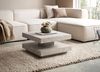 FINEBUY Couchtisch FB59751 (60 cm MDF, Wohnzimmertisch Stein Optik Sandfarben), Sofatisch Beige Modern, Kaffeetisch Quadratisch Bild 2