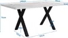 Esstisch, Marmoroptik weiß, 1-St, 140/80/76 cm, Metallgestell Bild 3
