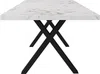 Esstisch, Marmoroptik weiß, 1-St, 140/80/76 cm, Metallgestell Bild 5