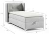 Boxspringbett Bett Gästebett 90x200cm GENET Stoff Matt Velvet Bordeauxrot Bild 2