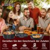 HOMELUX Topf-Set 10/12-tlg. Dutch Oven Set in Holzkiste Kochtopf Grillplatte Stieltopf, Gusseisen (Set, 10-tlg, Handschuhe, Stapelrost, Ringreiniger, Deckelheber), Gusseisen, vorgebacken, Hitzebeständig bis 280 °C Bild 4