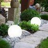 9er Set LED Solarkugel weiß, Erdspieß, DxH 10x38 cm Bild 4