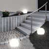 9er Set LED Solarkugel weiß, Erdspieß, DxH 10x38 cm Bild 5