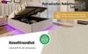 Doppelbett 160x200 cm mit 360° LED, USB-C, hydraulischem Stauraum & inkl. Matratze in Beige Bild 5