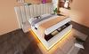 Doppelbett 160x200 cm mit 360° LED, USB-C, hydraulischem Stauraum & inkl. Matratze in Beige Bild 4