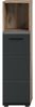 Hochschrank >Ice< in Nox Oak / Schwarz - 30x110x30cm (BxHxT) Bild 2