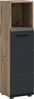 Hochschrank >Ice< in Nox Oak / Schwarz - 30x110x30cm (BxHxT) Bild 1