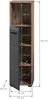 Hochschrank >Ice< in Nox Oak / Schwarz - 30x110x30cm (BxHxT) Bild 4