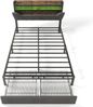 Bettgestell 140×200 cm mit LED-Kopfteil, Stauraum, USB/Typ-C & 2 Schubladen, grau Bild 4