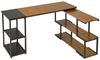 Mondeer Eckschreibtisch Computertisch, mit 360 Grad Drehbarem S-Regal, 2 Höhenverstellbare Regale, L-förmig Bild 5